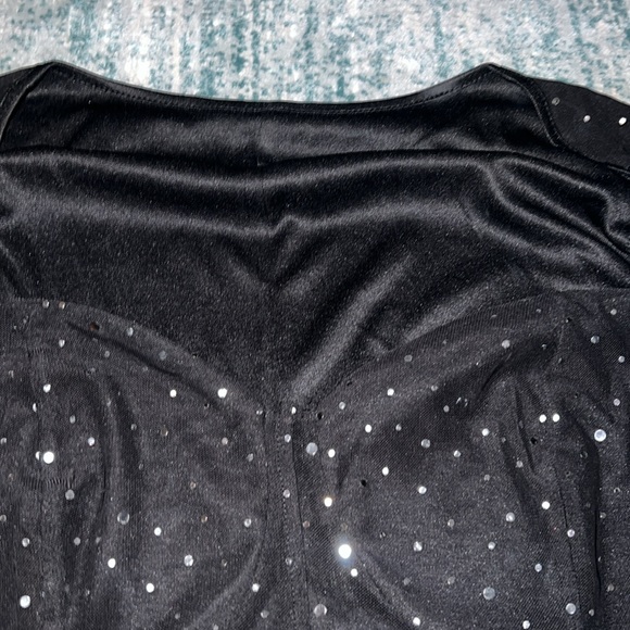 SPARKLY BLACK LONGSLEEVE DRESS - Picture 5 of 5